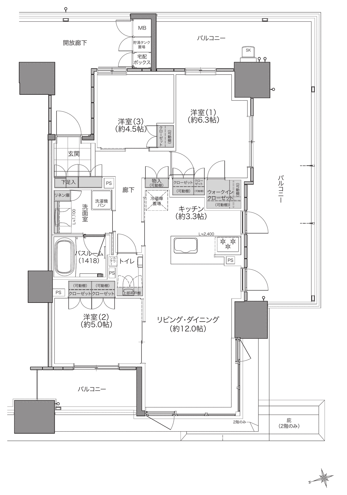 D type 間取り図