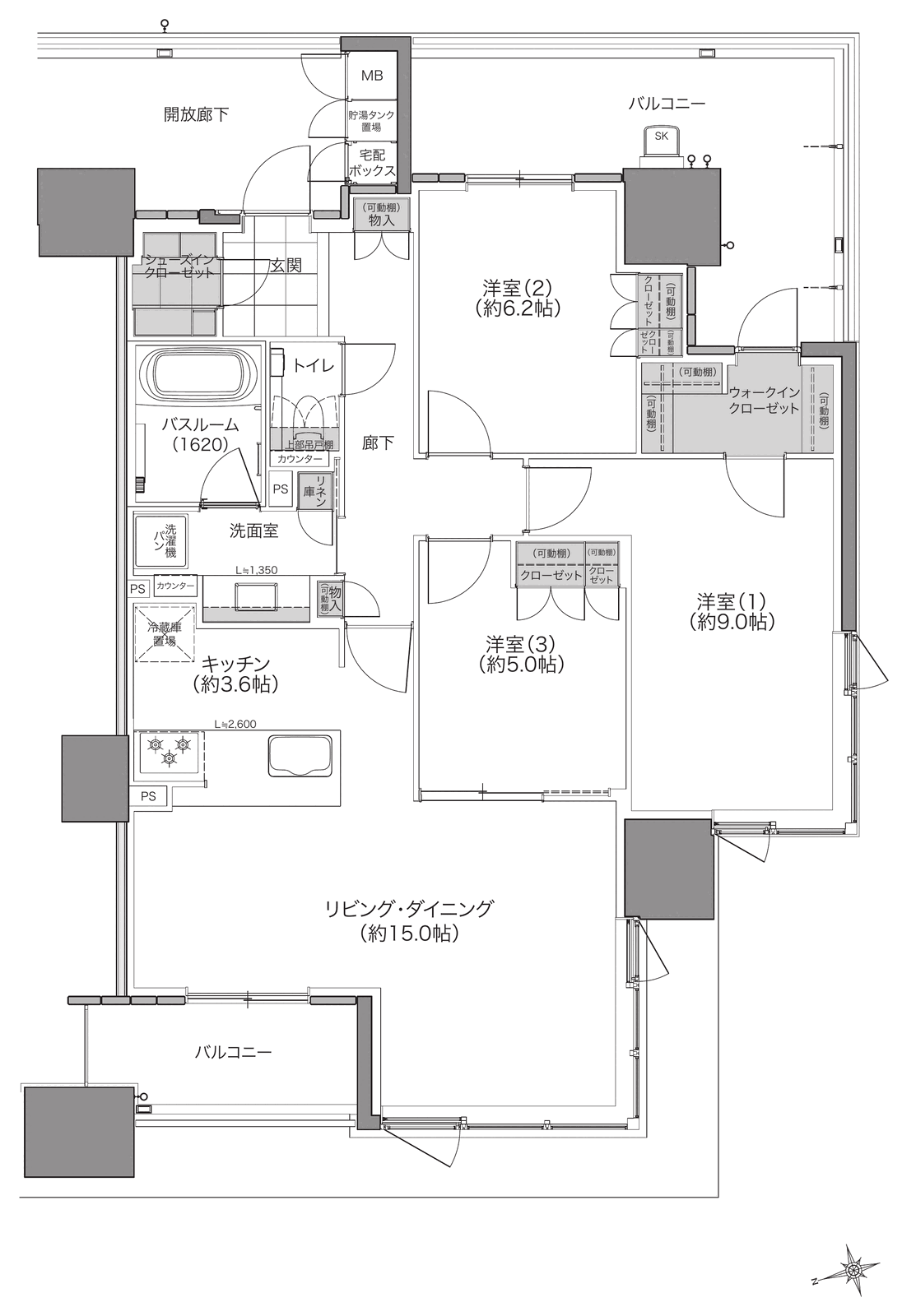 E type 基本プラン 間取り図